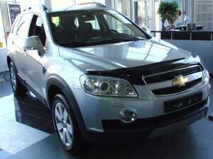 Дефлектор капота (мухобойка) Chevrolet Captiva 2006-2011 (Шевролет Каптива) SIM