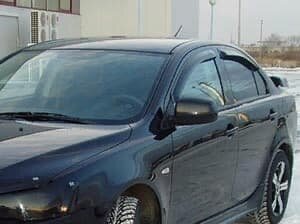 Дефлекторы окон (ветровики) Mitsubishi Lancer 10 2007- (Митсубиши Лансер 10) SIM